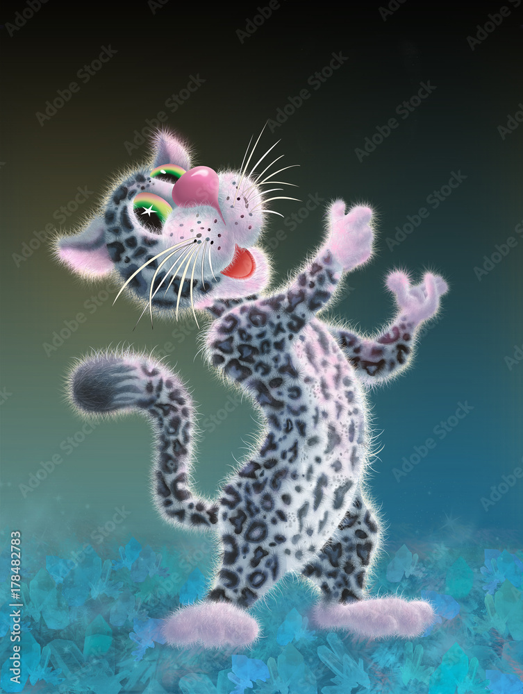 Leopard on a dark background