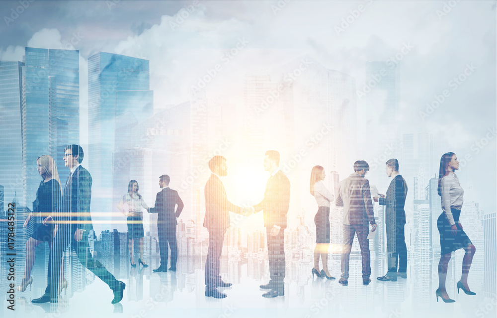 Business people in a modern city Business people in a modern city