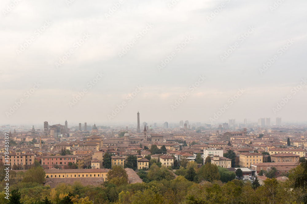 Bologna Skyline in smog