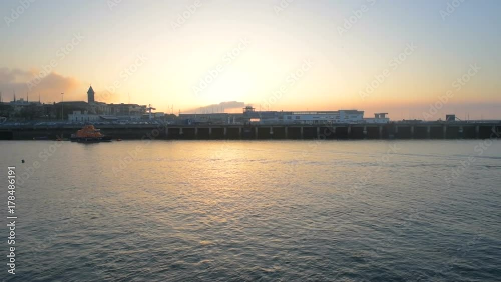 beautiful seaside during sunset in Dun Laoghaire, Dublin, Ireland. beautiful seaside during sunset in Dun Laoghaire, Dublin, Ireland.