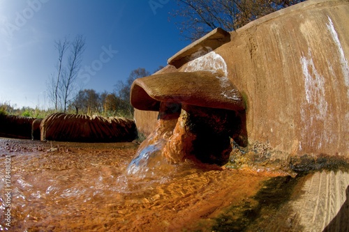 Mineral water - Caesarean spring - National nature reserve SOOS - large moorland and fen with many moffettes (muddy volcanos) - near small spa town Frantiskovy Lazne (Franzensbad) - Czech Republic photo