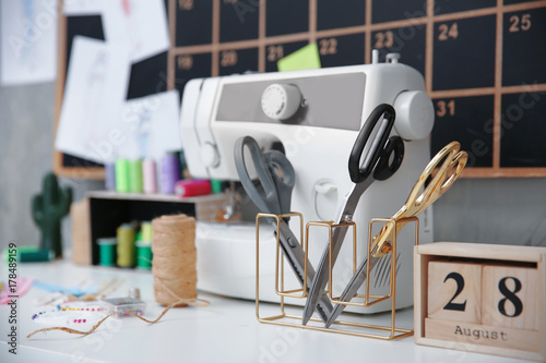 Modern sewing machine and t...
