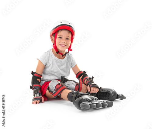 Adorable little boy with ro...