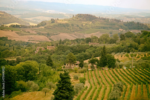 Scenic view of typical Tuscany landscape  Italy
