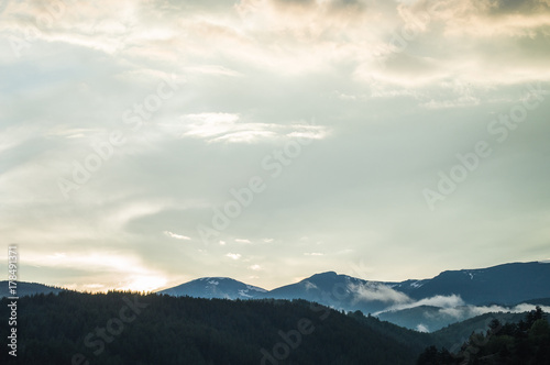 Fototapeta Naklejka Na Ścianę i Meble -  Mountains and clouds
