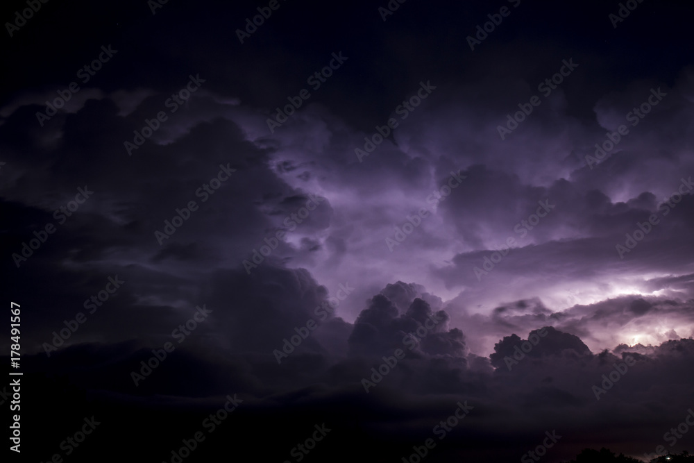 Lightning in the sky of Rome