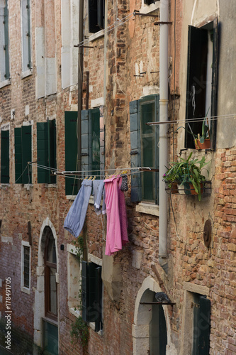 Saturday is laundry day at venice Italy
