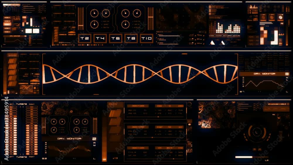 Warm Interface Warm futuristic interface/Digital screen/Detailed abstract background ...
