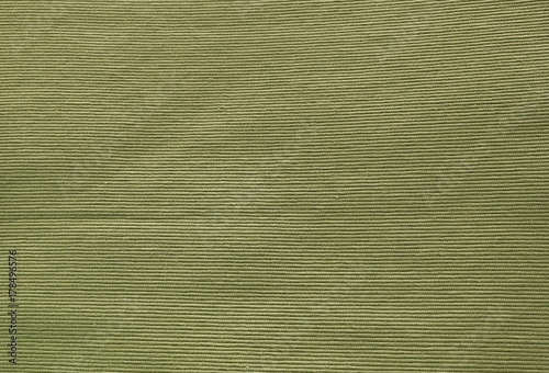 Close Up of Green Olive Cotton Textile Texture