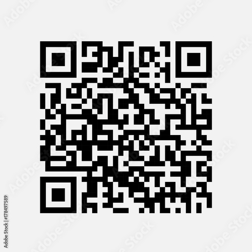 Sample Qr Code For Smartphone Scanning Icon Vector Illustration