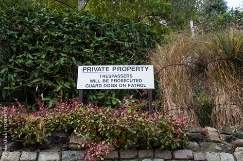 Private property sign