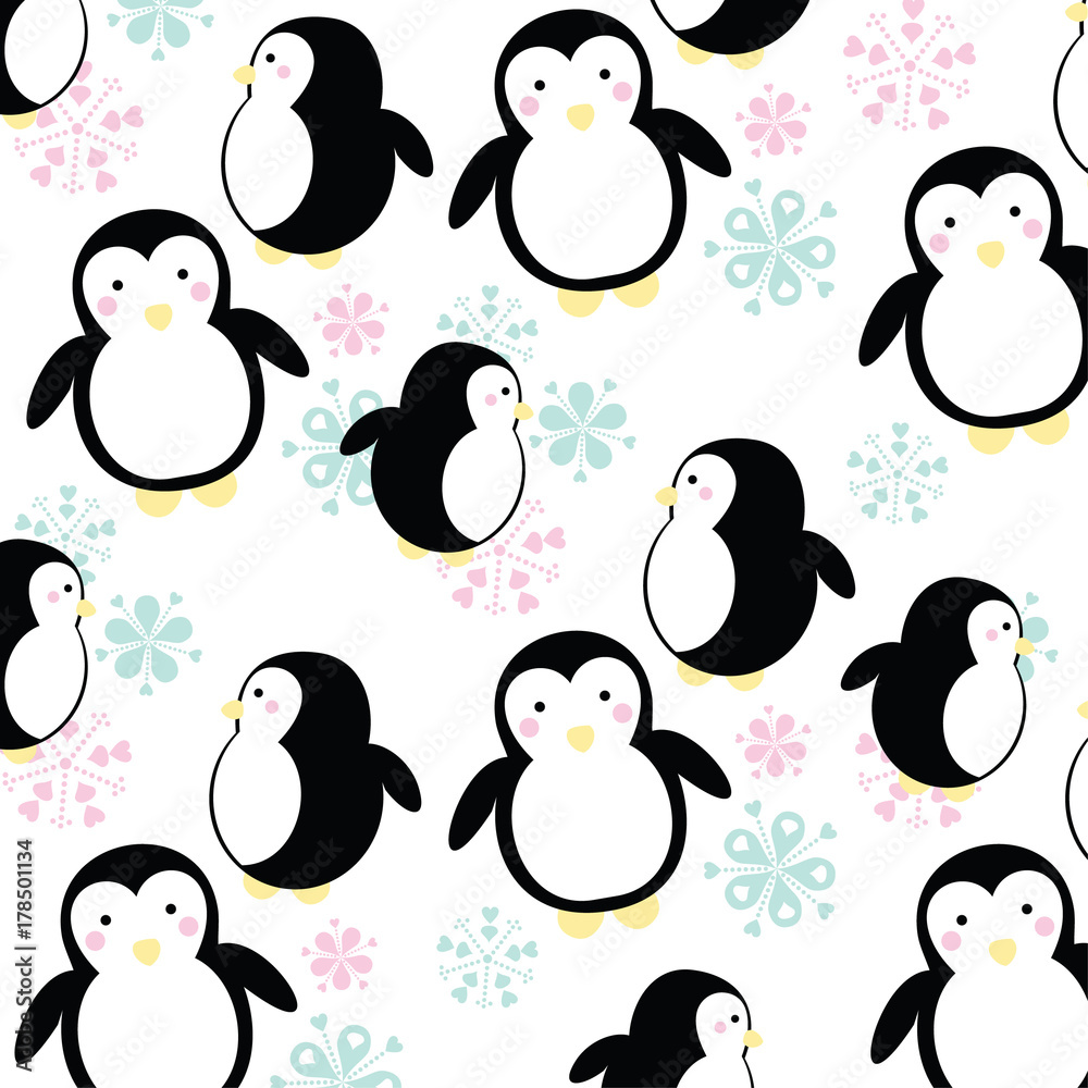 Obraz premium cute animal pattern vector illustration