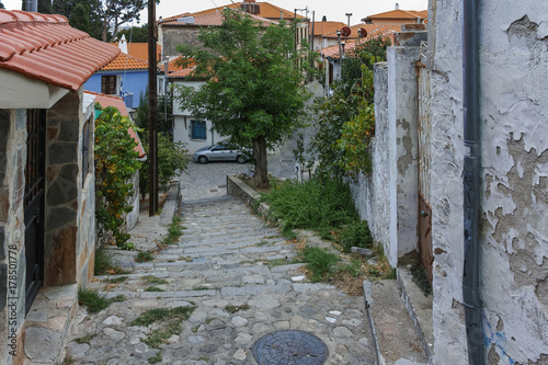Fototapeta Naklejka Na Ścianę i Meble -  Typical street and old house in old town of Xanthi, East Macedonia and Thrace, Greece