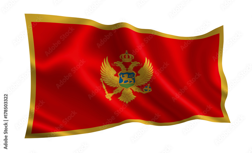 Montenegro flag. A series of Montenegro flag. A series of