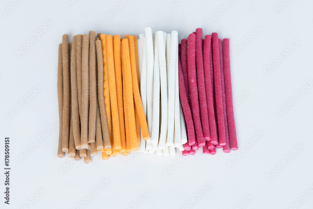 snack for dog on white background