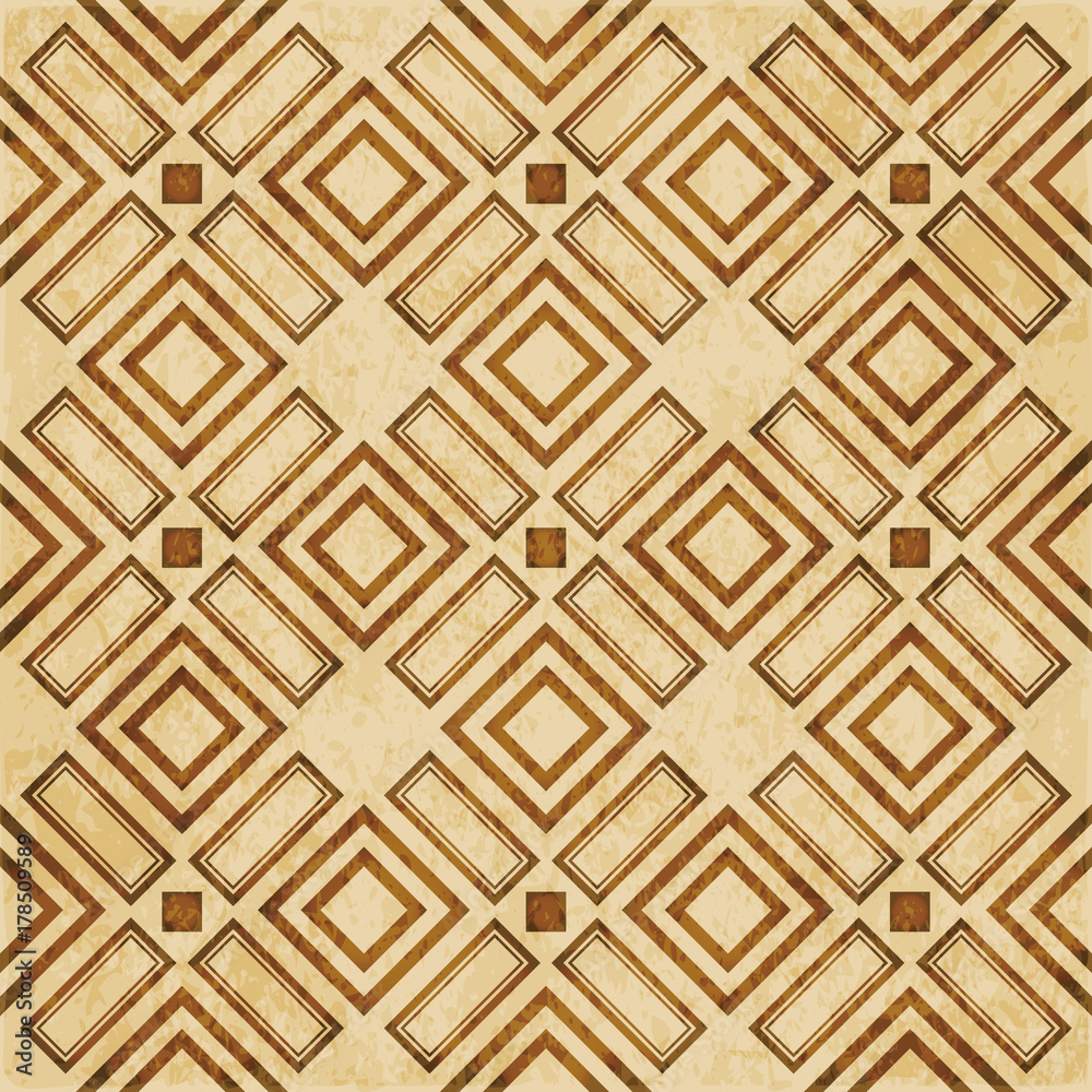 Retro brown watercolor texture grunge seamless background square cross geometry kaleidoscope Retro brown watercolor texture grunge seamless background square cross geometry kaleidoscope