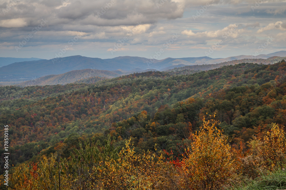 October landscape in Shenandoah National Park, Virginia