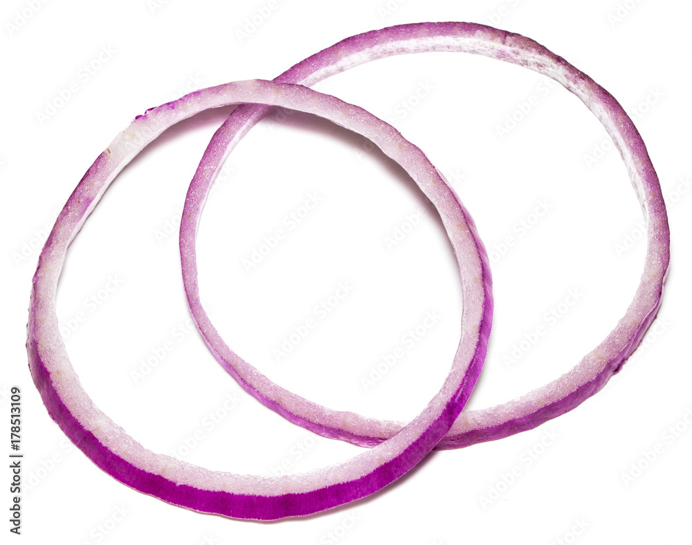 red onions isolated on white background, top view red onions isolated on white background, top view