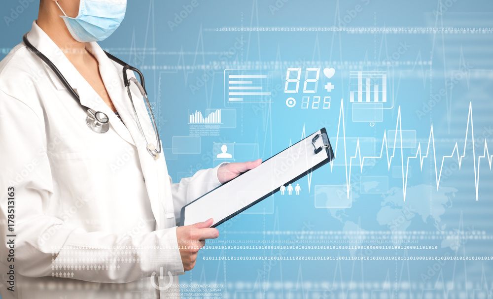 Female doctor with notepad Female doctor with notepad