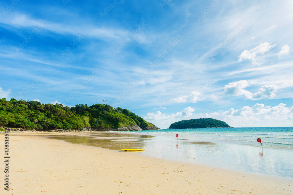 Beautifully nai han beach at phuket, thailand.