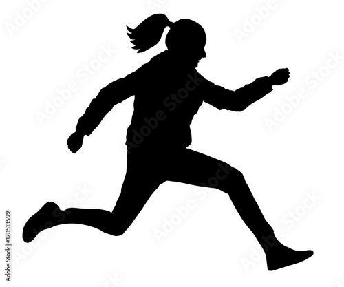 Long jump silhouette