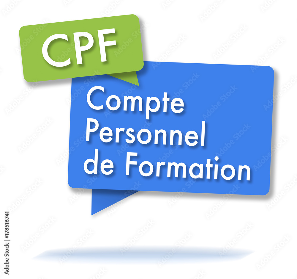 French CPF initals in colored bubbles