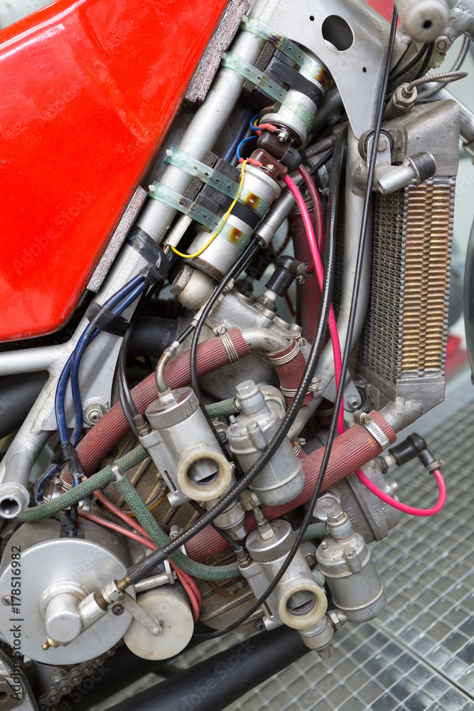Fototapeta premium Motorcycle engine close-up