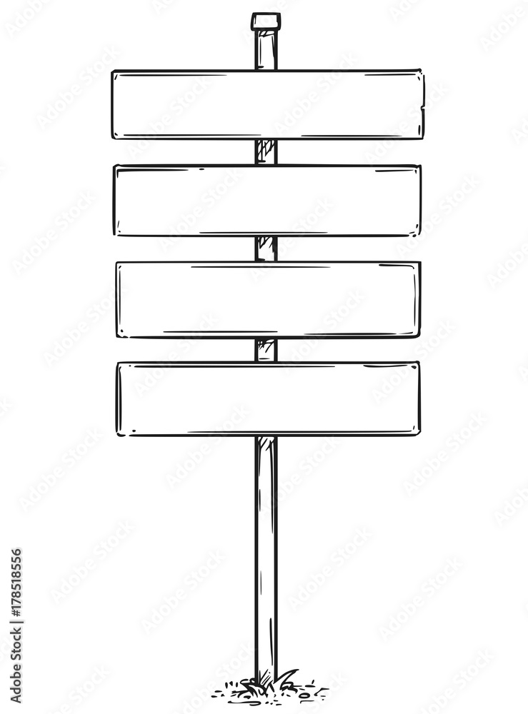 Empty Blank Sign Board Drawing Empty Blank Sign Board Drawing