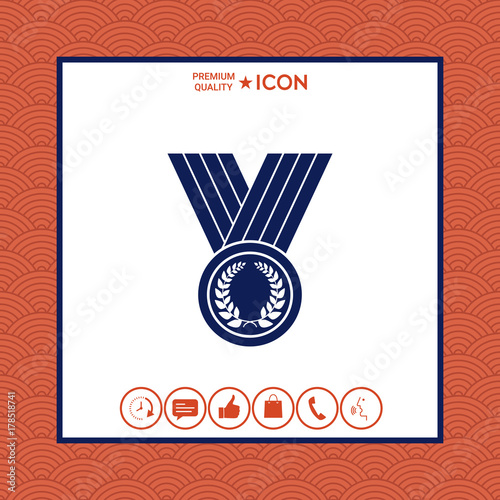 Medal with Laurel wreath, icon