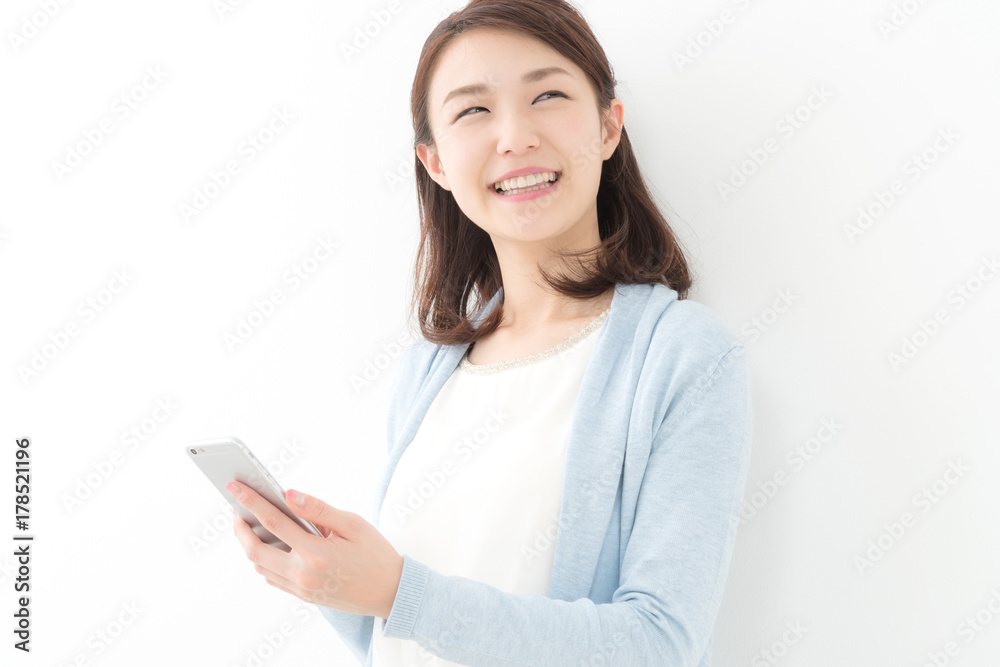 スマートフォン・女性 スマートフォン・女性