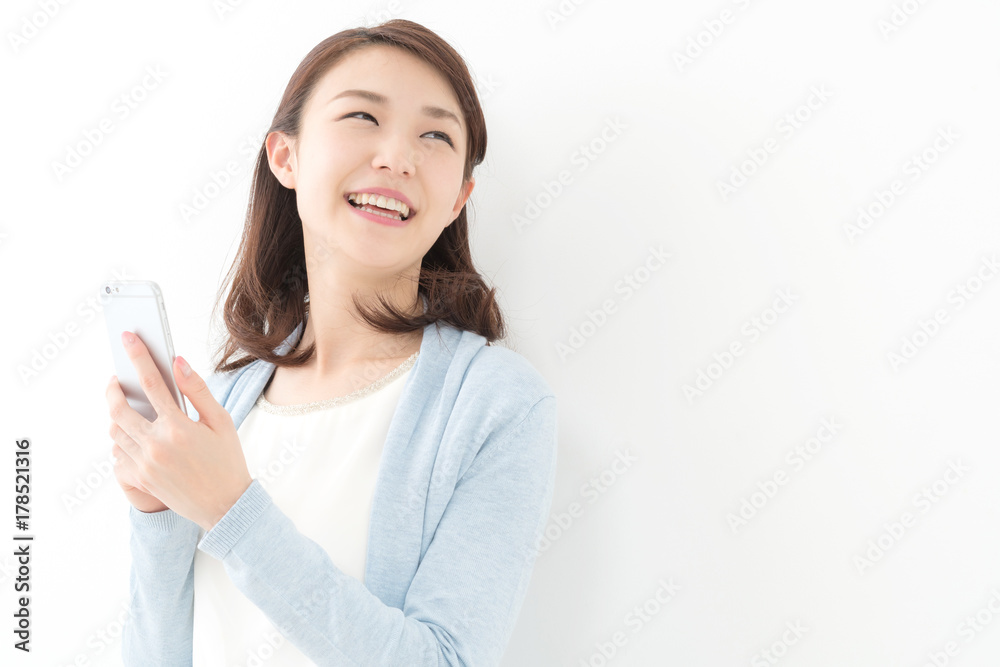 スマートフォン・女性 スマートフォン・女性