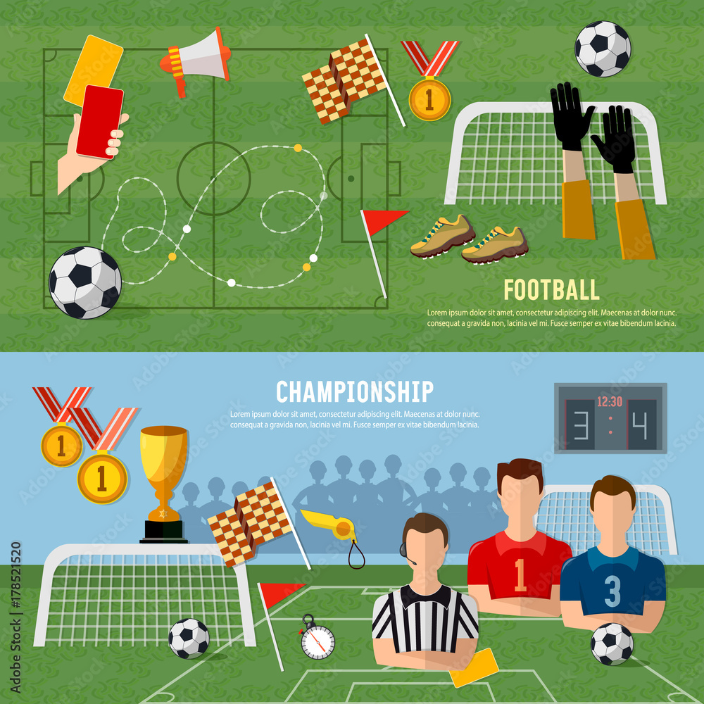 Football & Sports  Banner, Web Elements