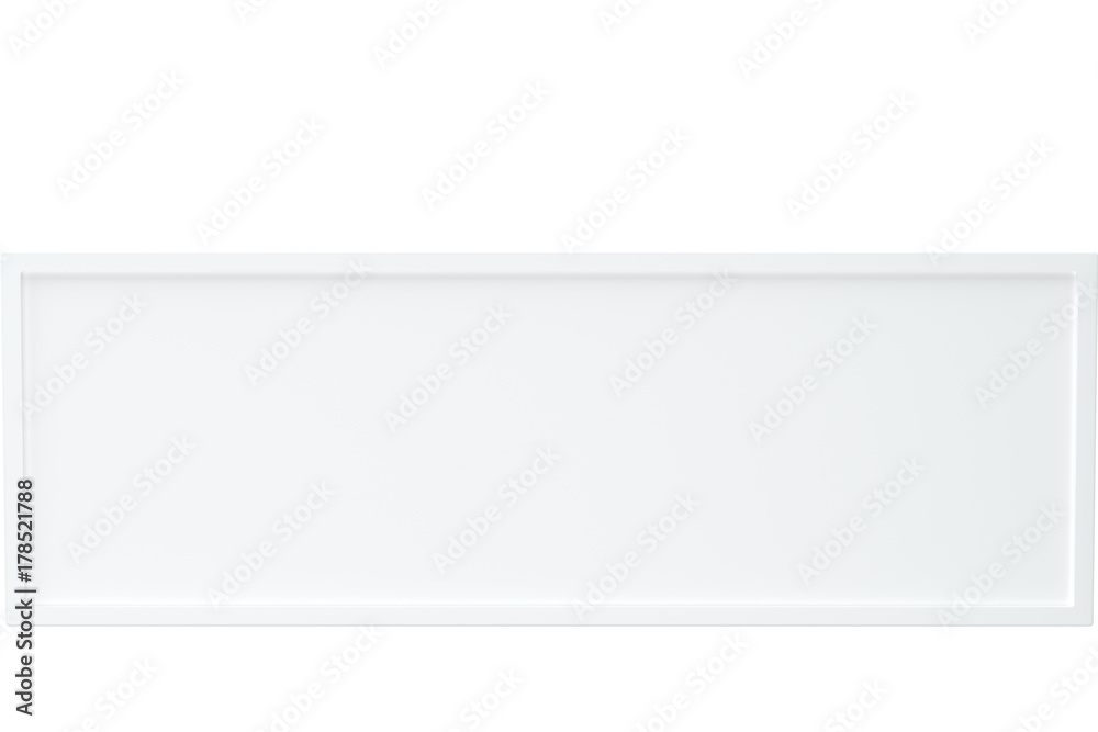 Blank white isolated sign plate abstract with shadow. 3D rendering Blank white isolated sign plate abstract with shadow. 3D rendering