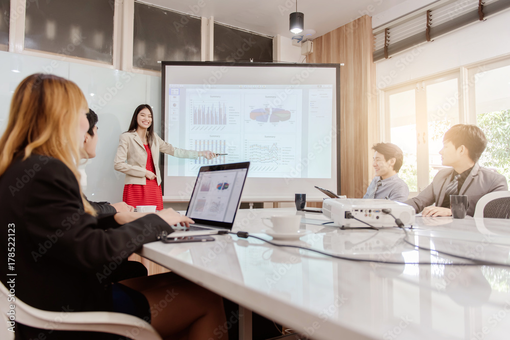 business people meeting in conference training or learning coaching Concept.