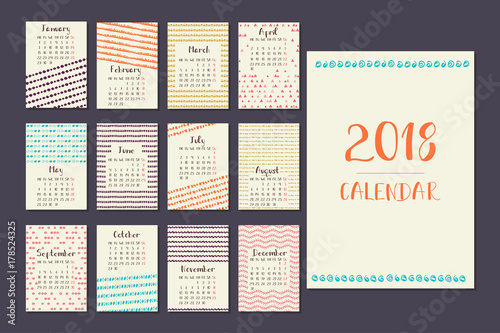 Calendar for 2018