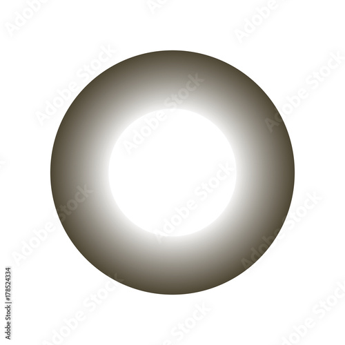 banner ring white and black. circle abstract gradient. white background. monochrome vector illustration.