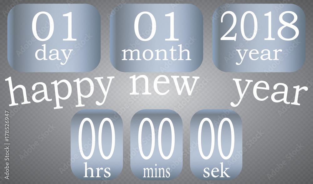 Happy 2017 New Year. Holiday Vector Illustration With Lettering Composition And Burst. Golden Textured Happy New Year Label.