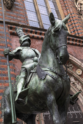Statue outside Bremen City Hall - Germany