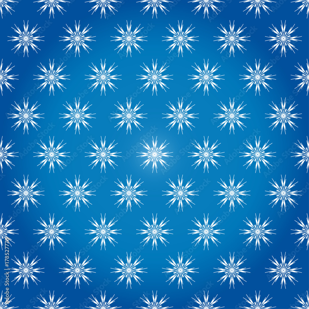Winter seamless pattern from snowflakes