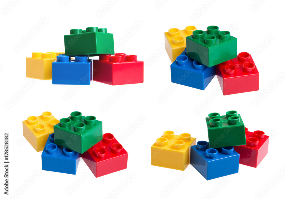 Fototapeta premium Plastic building blocks