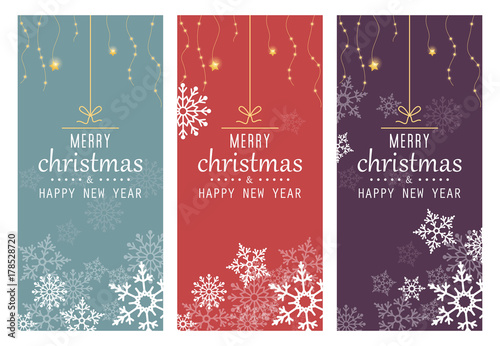 Set of Christmas Cards. Vector christmas / New Year banners