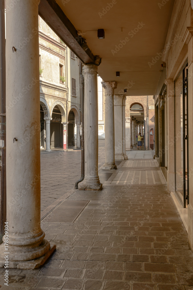 covered walkways, Mantua, Italy