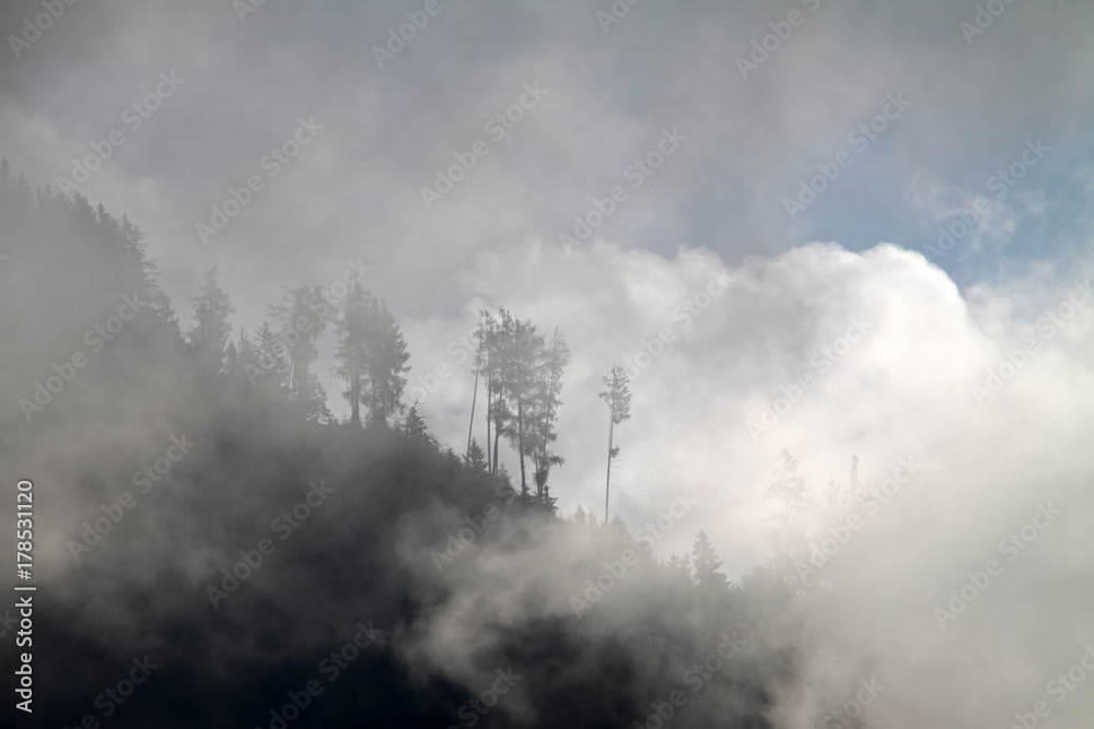 Nebel im Gebirge in Stuhlfelden