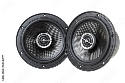 car Acoustic speaker isolated on white background