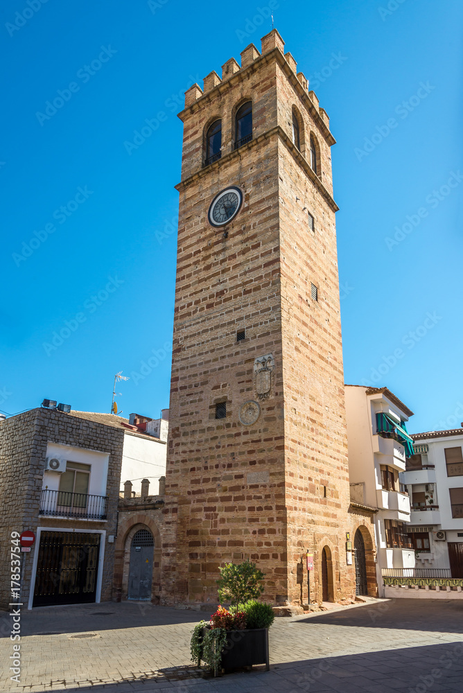 Clock Tower Reloj-Mirador in Andujar, Spain