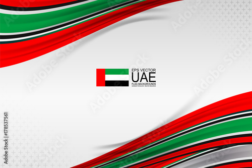 National Flag of United Arab Emirates Background Concept for Independence Day and other events, Vector Illustration Design
