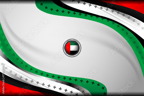 National Flag of United Arab Emirates Background Concept for Independence Day and other events, Vector Illustration Design