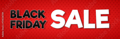 Black Friday Sale - banner. Vector.