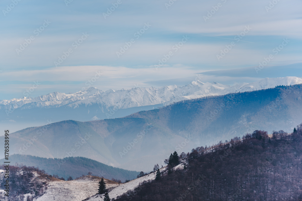 Winter in carpathian Mountains