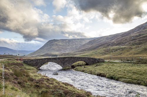 view of beautiful landscape of cairngorms national park in scotland photo